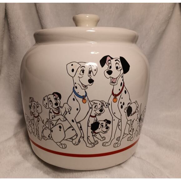 Disney Other - Vintage Disney 101 Dalmatians Treasure Craft Ceramic Cookie Jar Canister EUC FS